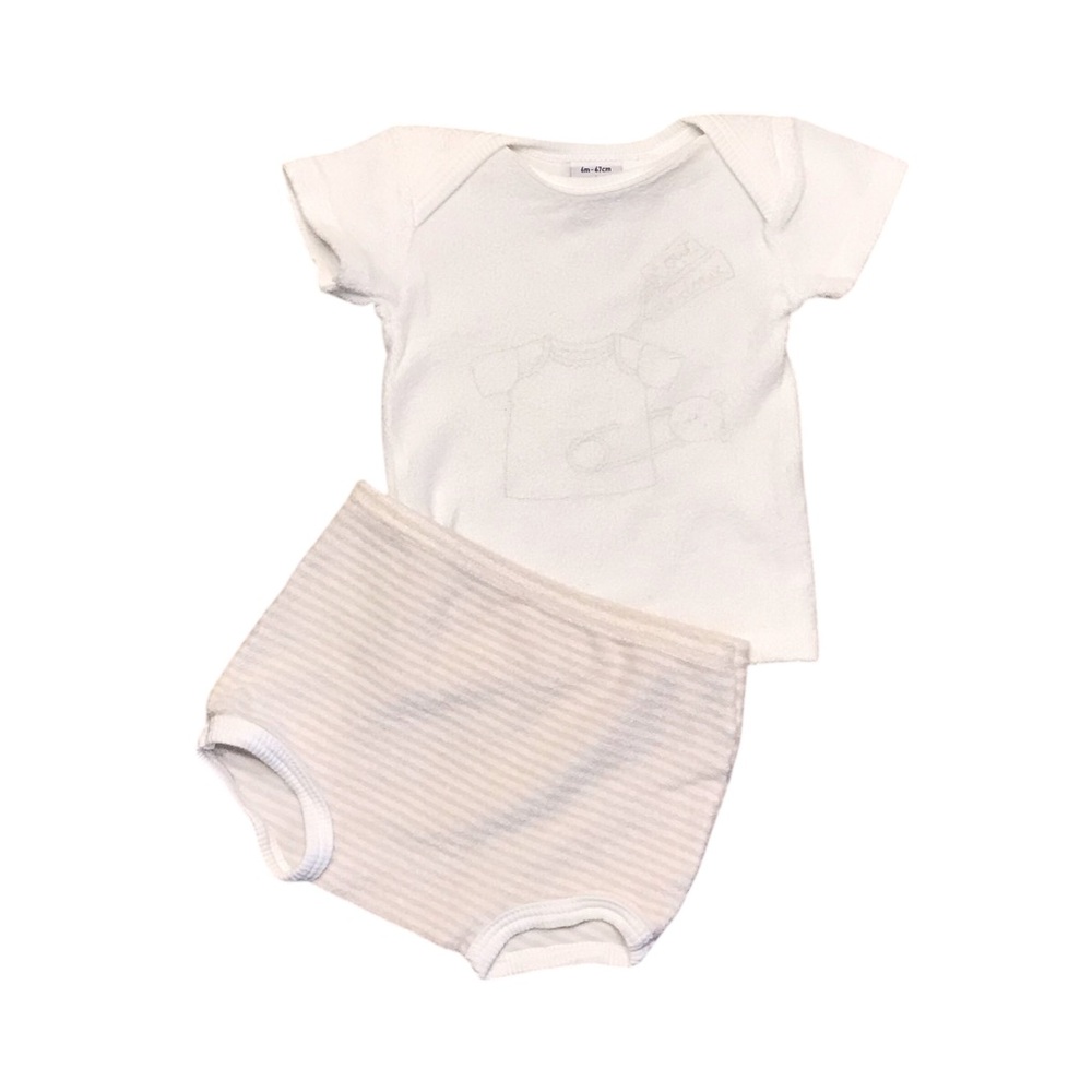 🆕 Petit Bateau French Terri Top & Shorts set